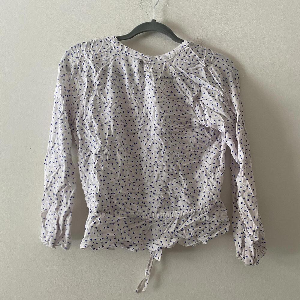 RAILS white and blue dotted peplum blouse - Picture 4 of 6